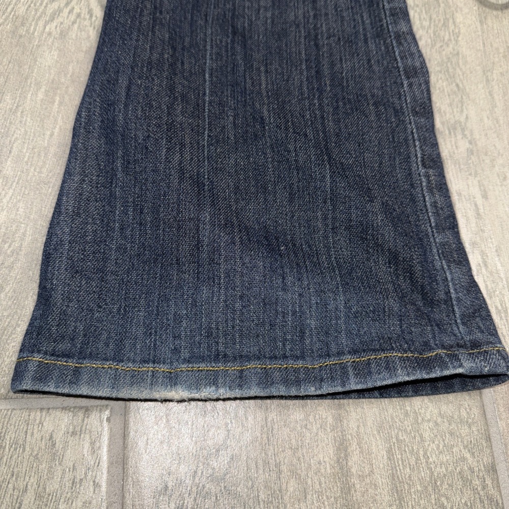 Bebe Carmen Girly Embellished Bootcut Jeans Women's 28 Vintage Blue Y2K *READ - Picture 14 of 14